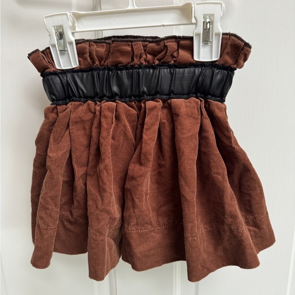 NWOT Itongle 2T Brown & Black Faux Suede Girls Skirt - Picture 1 of 4